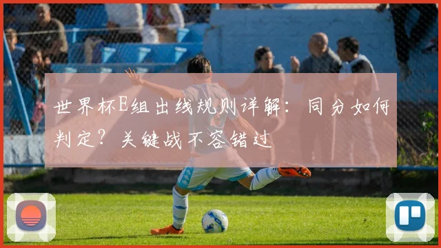 世界杯E组出线规则详解:同分如何判定?关键战不容错过